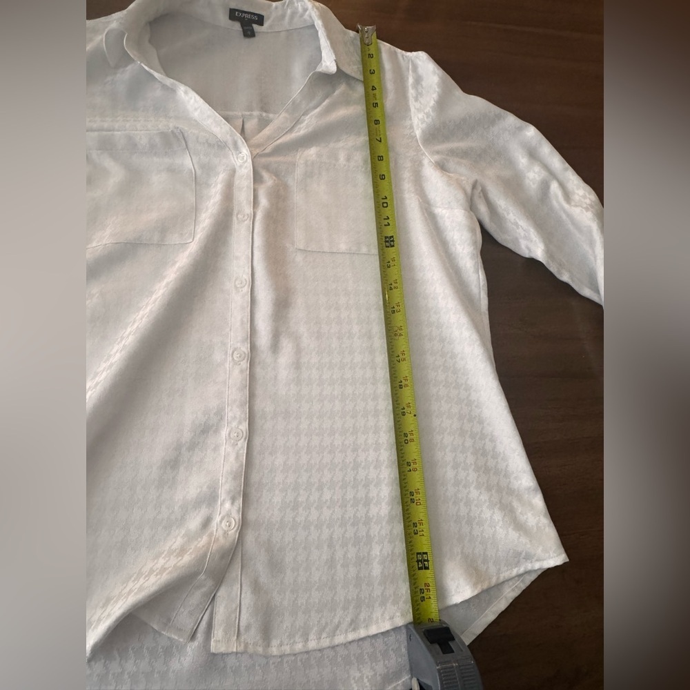 Express White Button-Up Shirt Large - Picture 4 of 7